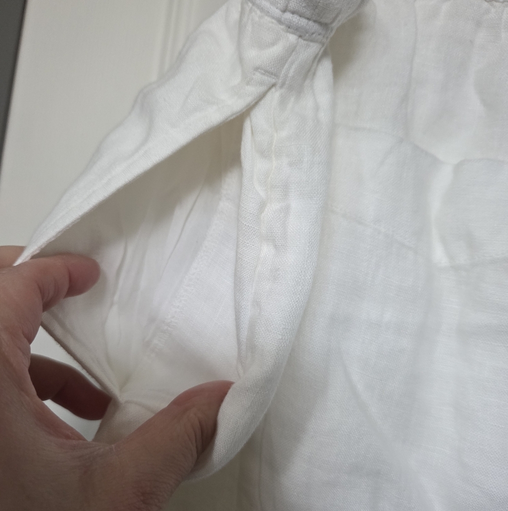 J. Crew White Women's 100% Linen Pants Resortwear Vacay Travel Summer XXL NWT - Picture 7 of 9